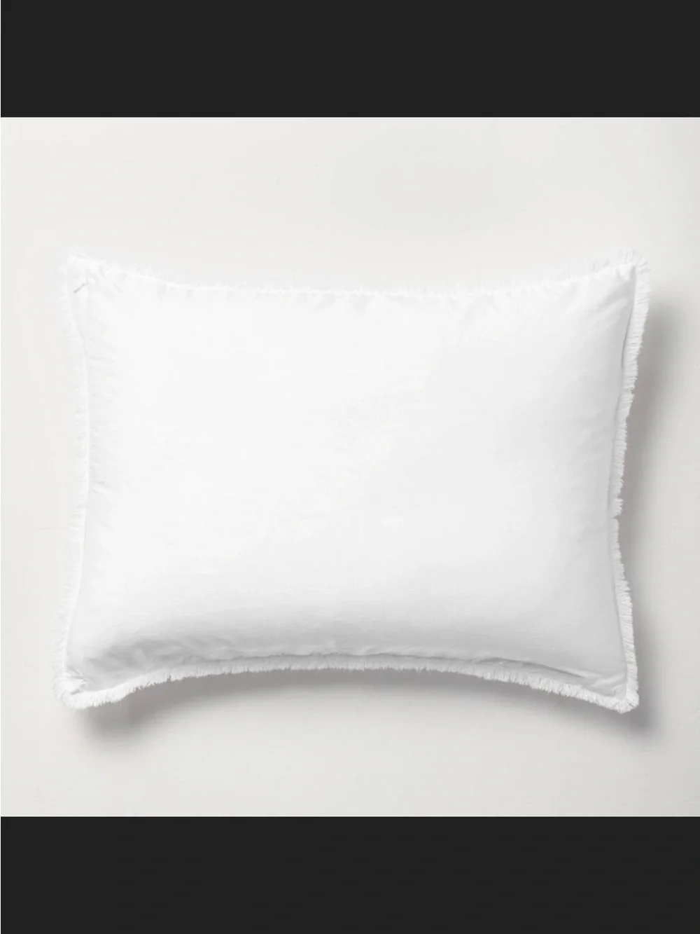 Casaluna White Fringed Set of Pillow Shams - King